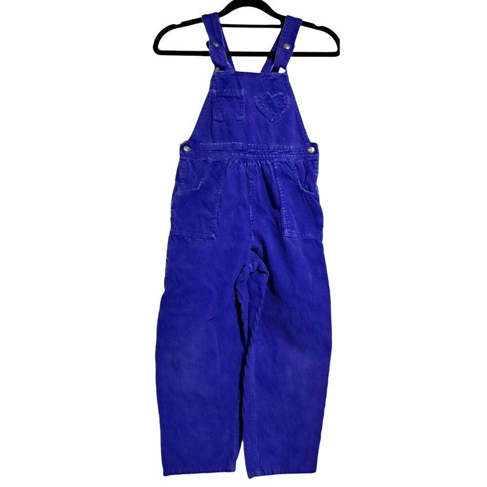 Canyon River Blues Corduroy Overalls Kids 6X Royal Blue Heart Pocket